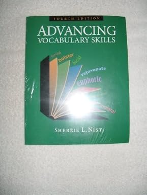 کتاب انگلیسی پیشرفت مهارت های واژگان (Advancing Vocabulary Skills). نسخه انگلیسی. پی دی اف. اثر Sherrie L. Nist